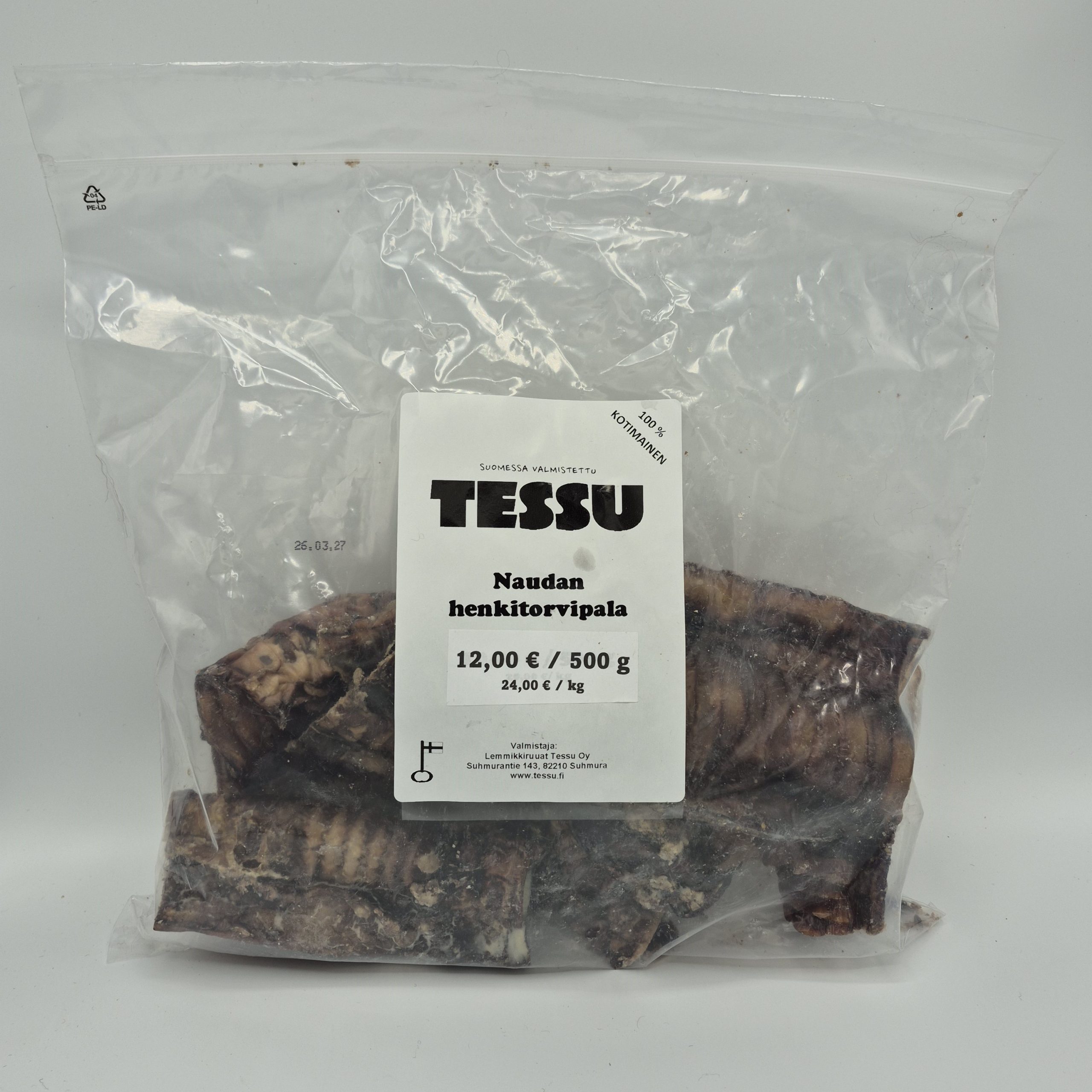 Tessu naudan henkitorvipala 500g